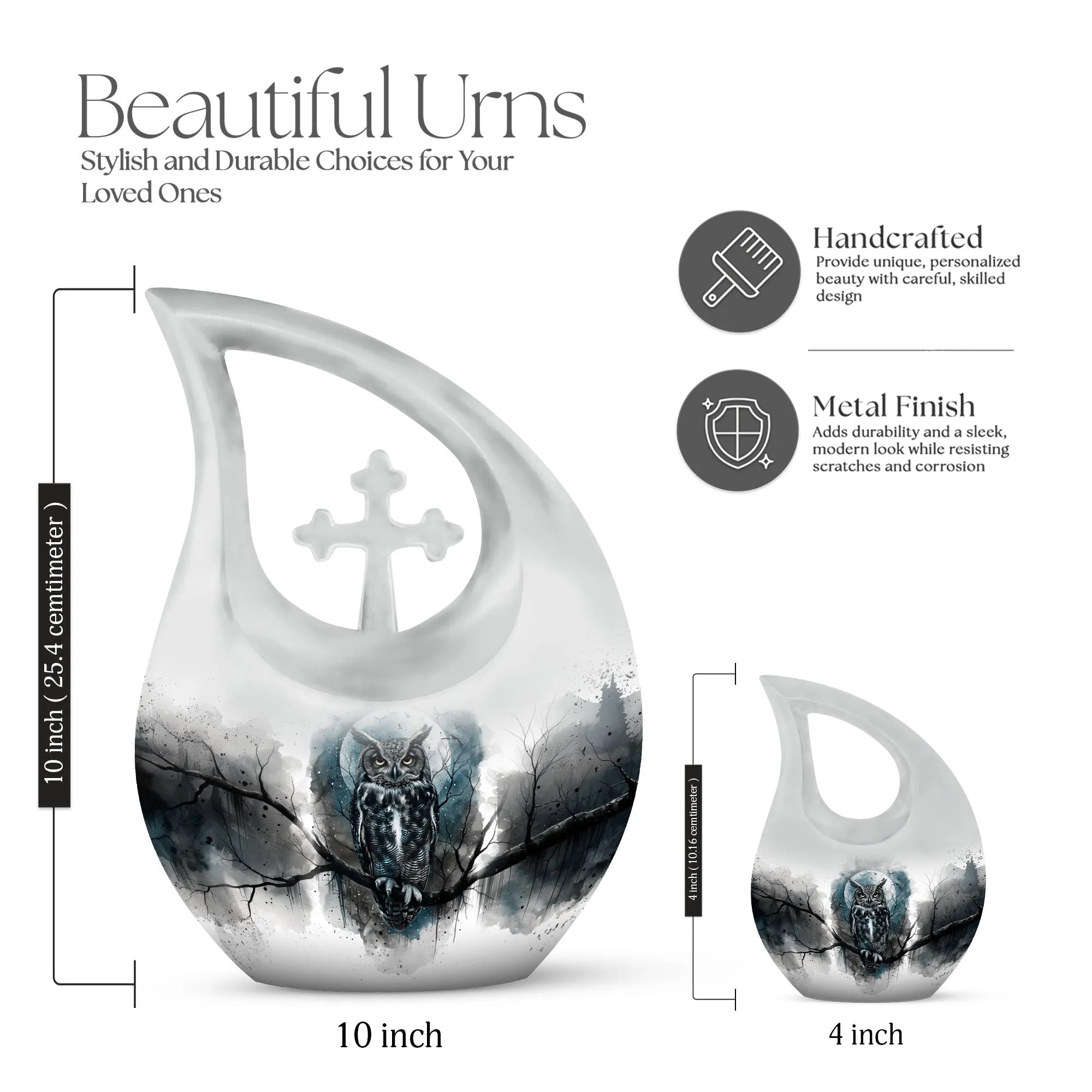 Owl-Large Remembrance: A Stately Memorial Urn for Meaningful Parting