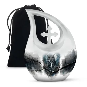 Owl-Large Remembrance: A Stately Memorial Urn for Meaningful Parting