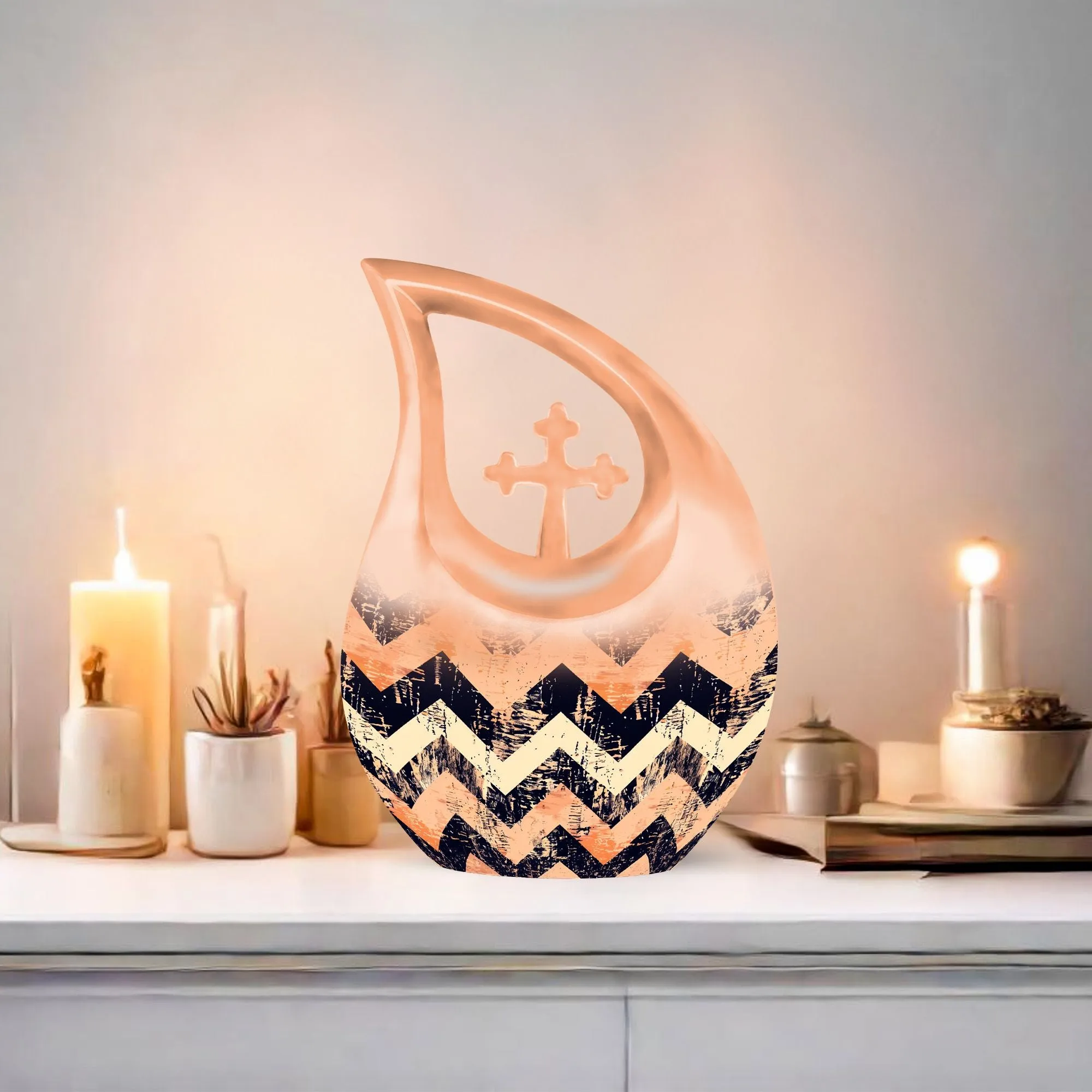 Pattern Urn - Symbolic Memorial Keepsake for Celebrated Existence