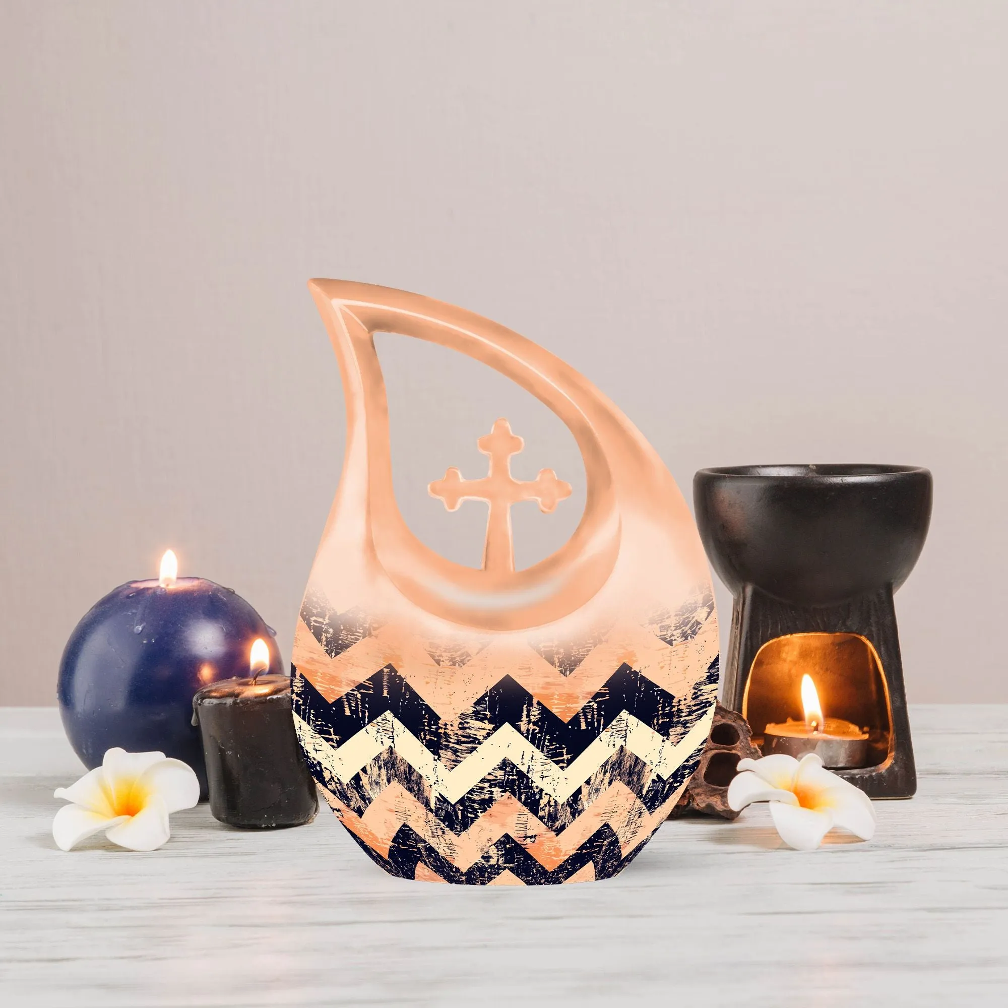 Pattern Urn - Symbolic Memorial Keepsake for Celebrated Existence