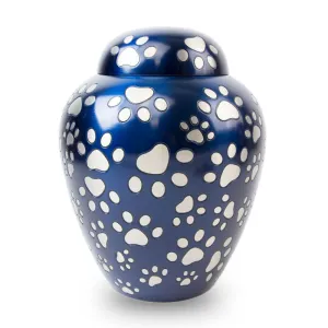 Paws of Love Pet Urn In Blue
