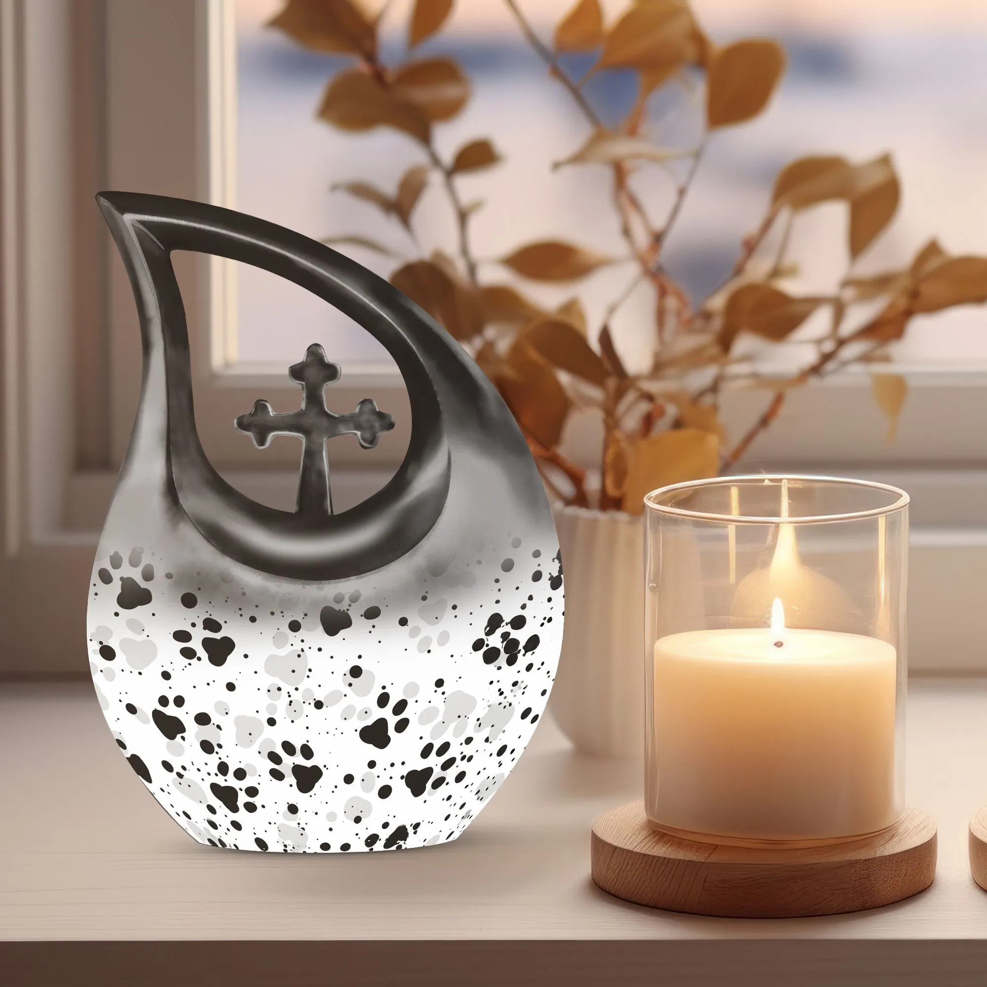 Paws Urn : Personalized Large Memorial Urn for Ashes