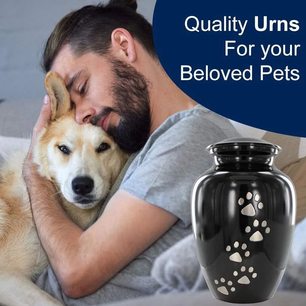 Pet Cremation Urn for Dogs & Cats Ashes, Black