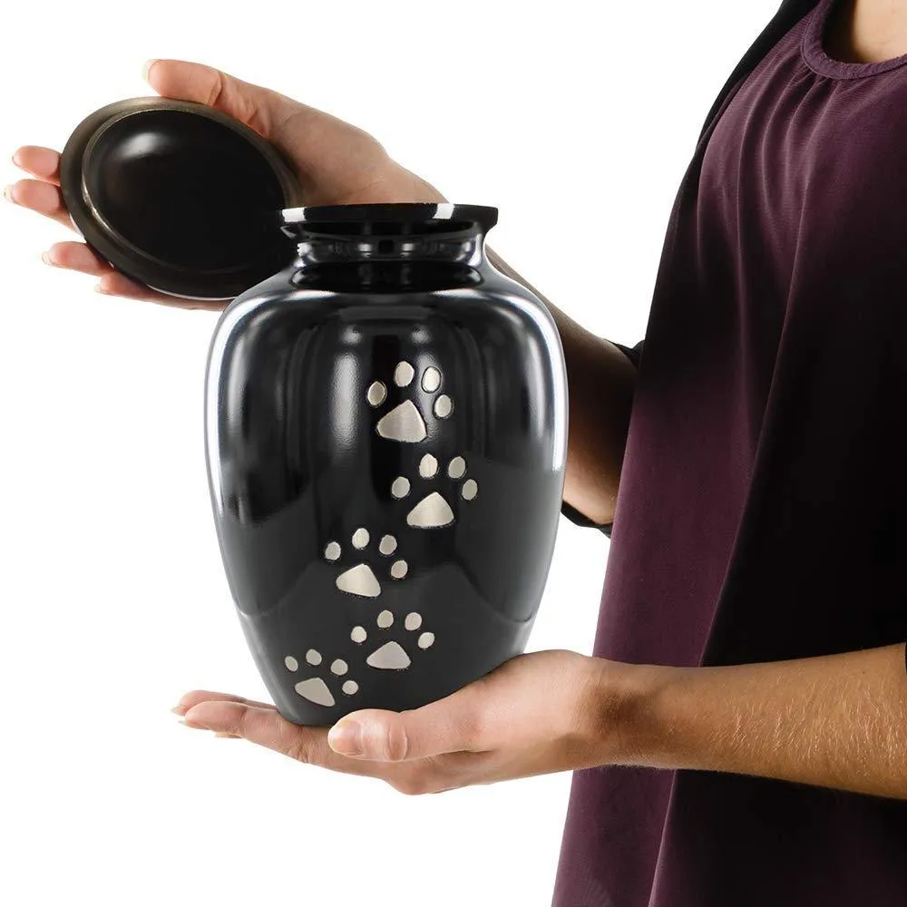 Pet Cremation Urn for Dogs & Cats Ashes, Black