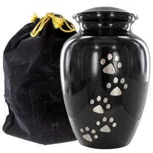 Pet Cremation Urn for Dogs & Cats Ashes, Black