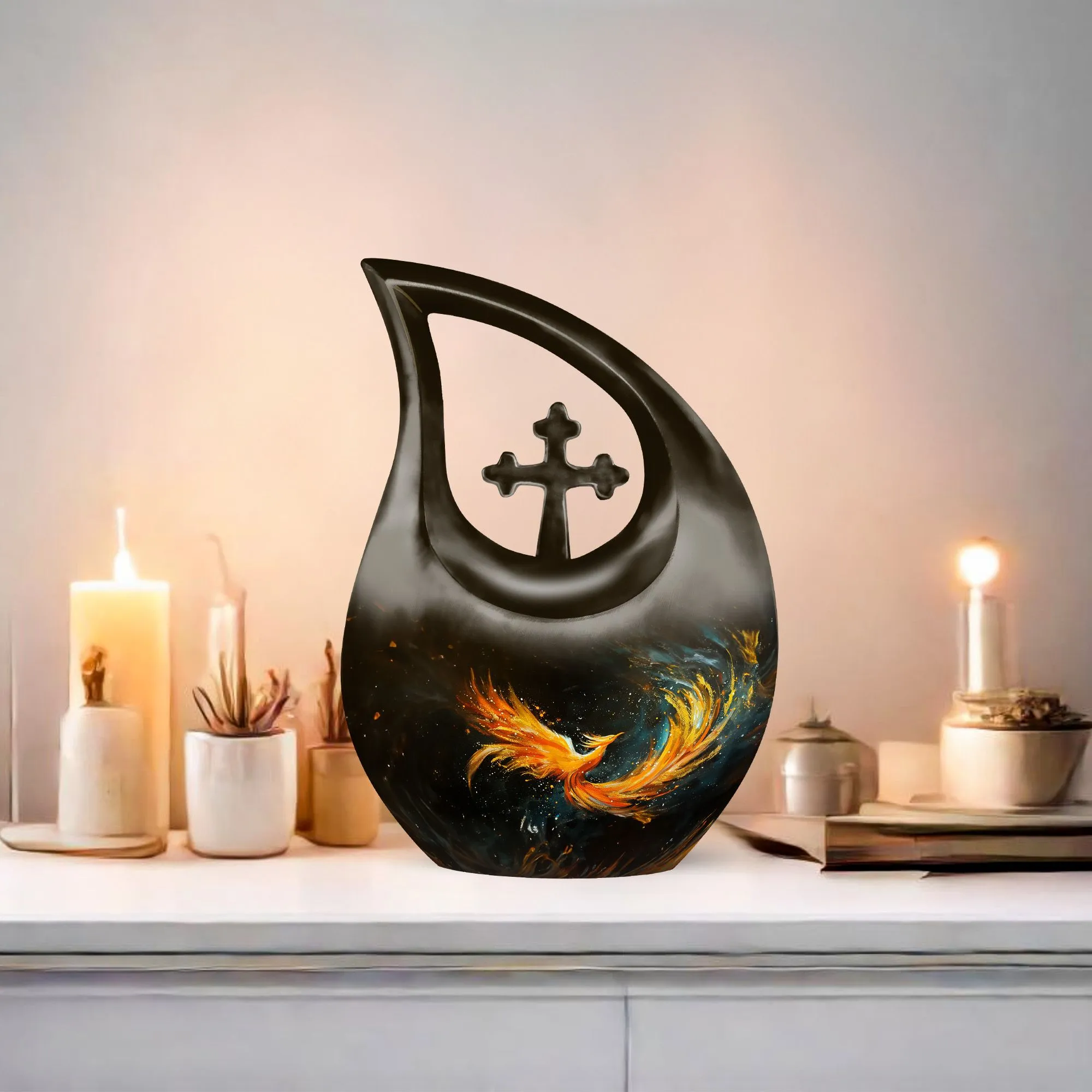 Phoenix Flame Embodiment - A Cremation Memorial Repository