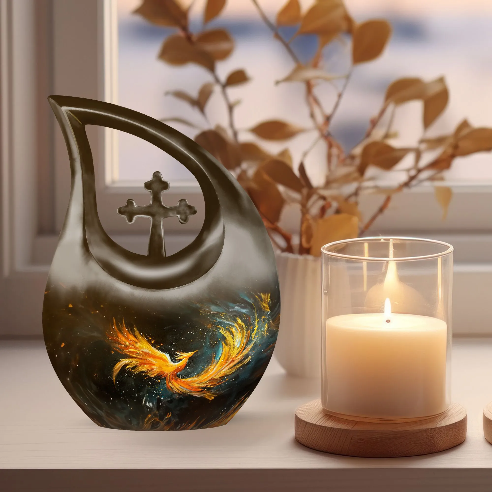 Phoenix Flame Embodiment - A Cremation Memorial Repository