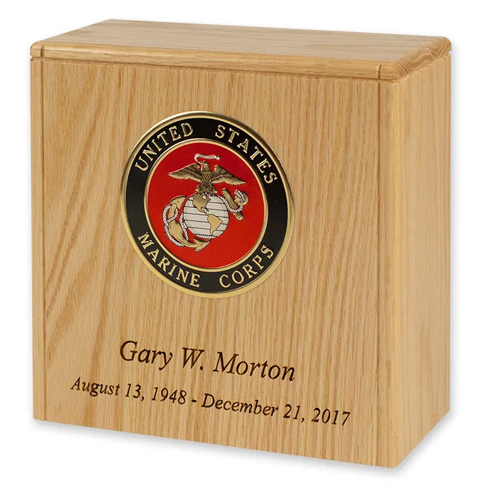 Premium Wood Cremation Urns Designed for Niche - Fits Arlington Cemetery