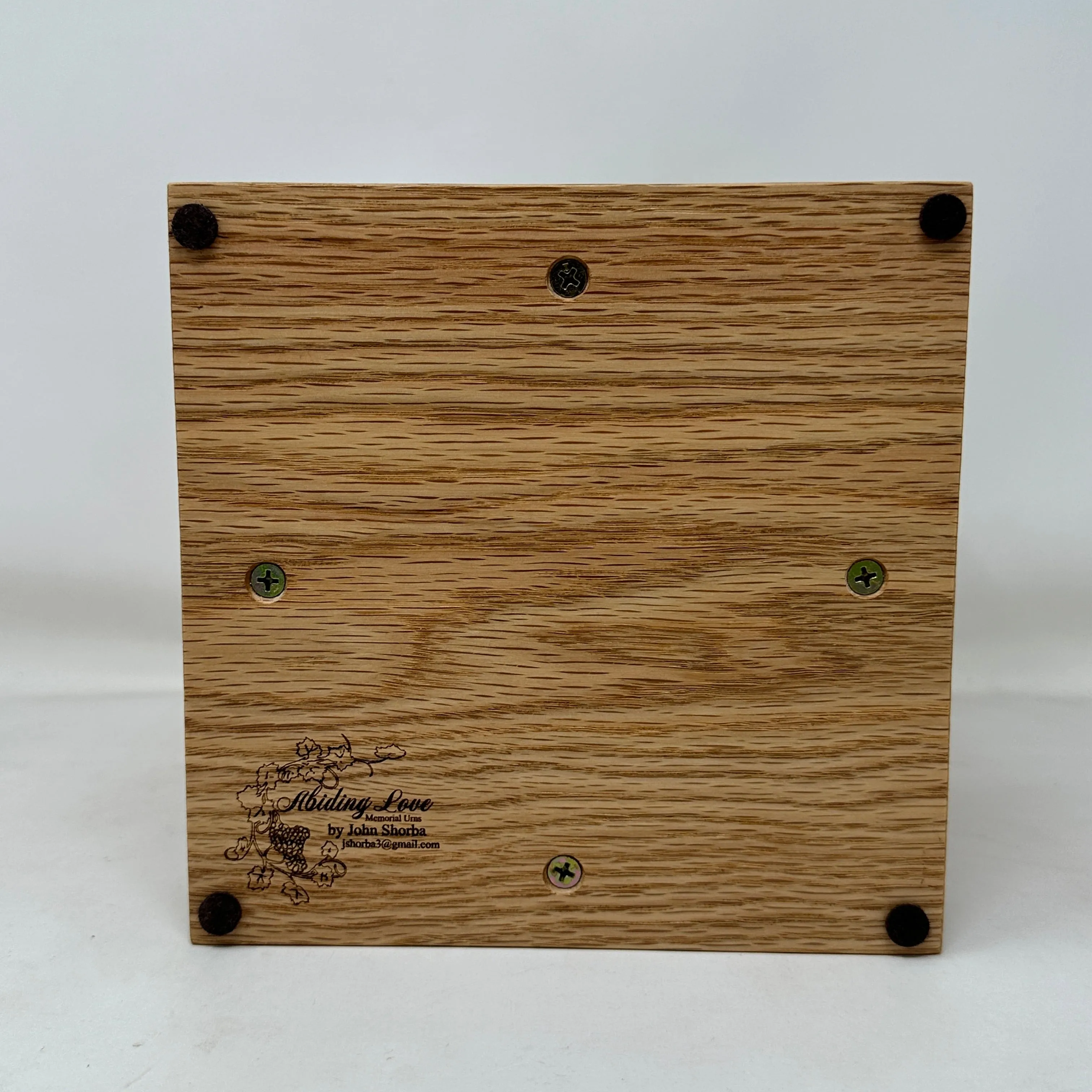 Psalm 23 Cross Urn in Oak