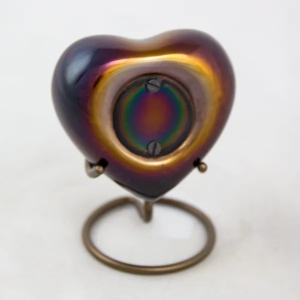 Raku Pet Paw Heart Keepsake Urn