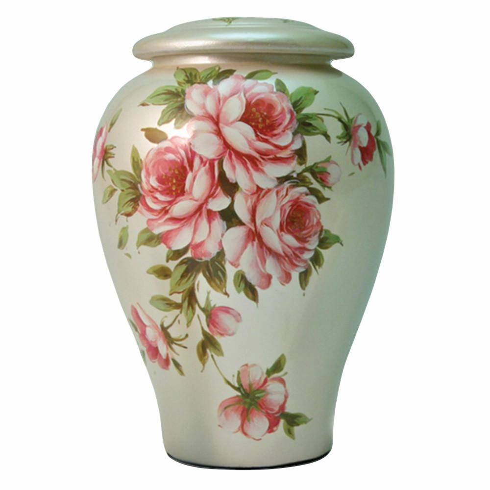 Rose Bouquet Ceramic, Cremation Urn