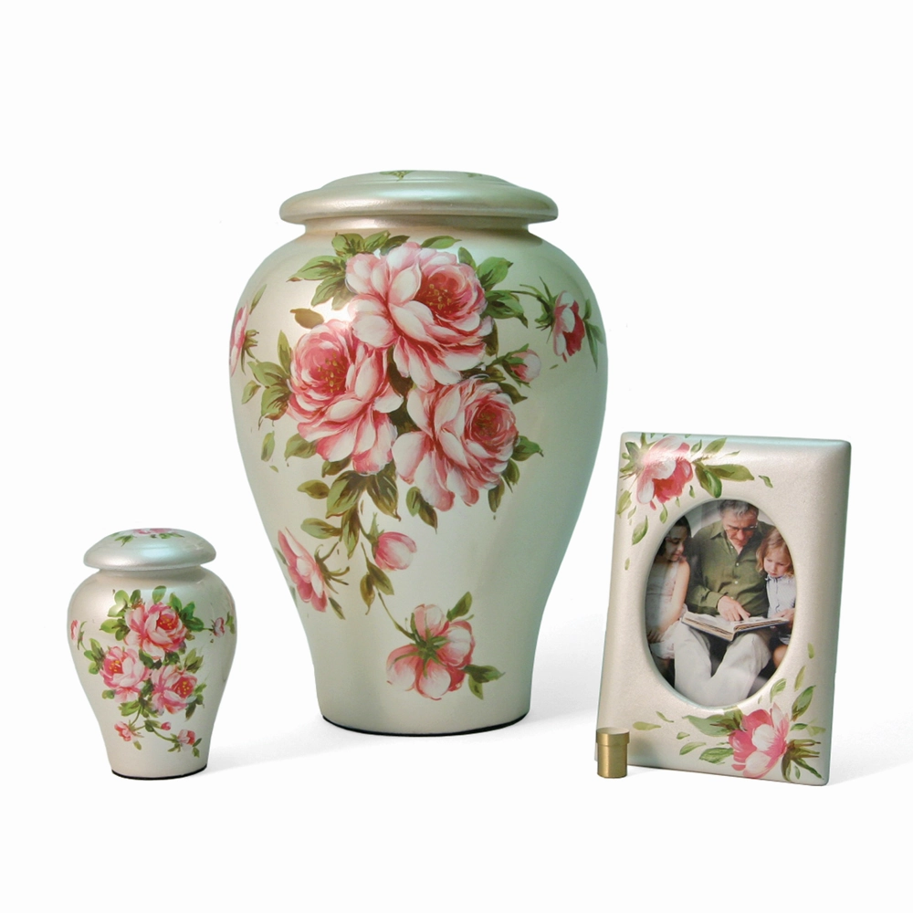 Rose Bouquet Ceramic, Cremation Urn