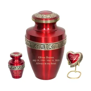Ruby Red High Sheen Ash Urn | Great urn for any MOM