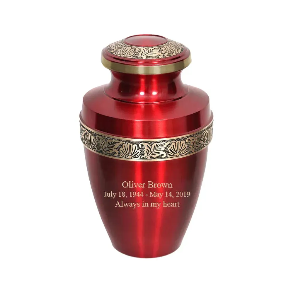 Ruby Red High Sheen Ash Urn | Great urn for any MOM