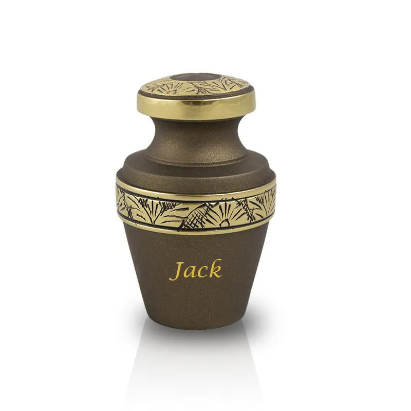 Rustic Bronze Keepsake Urn