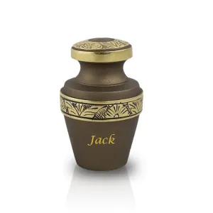 Rustic Bronze Keepsake Urn