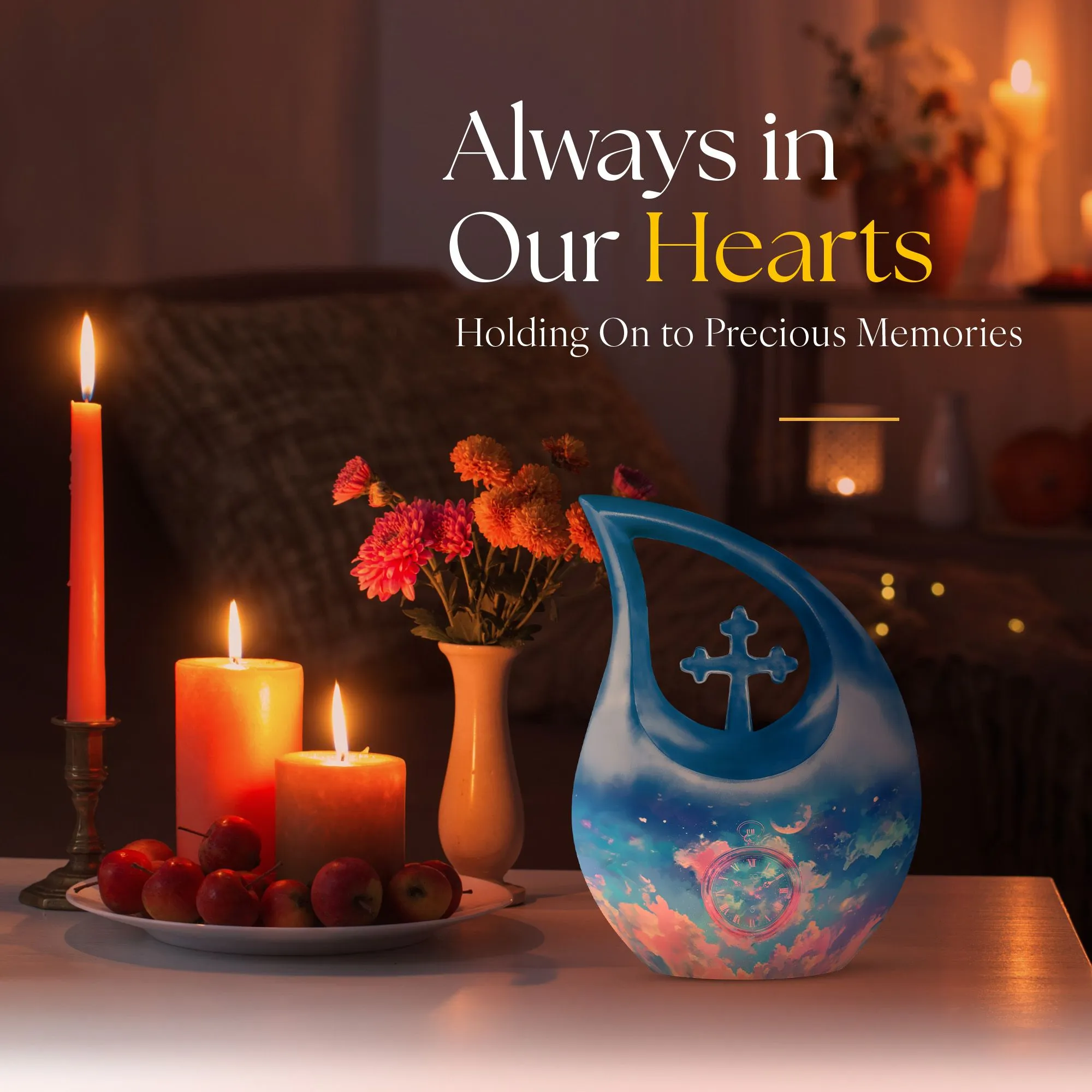 Skyward Clock Whispers: The Dual Remembrance Memorial Urn