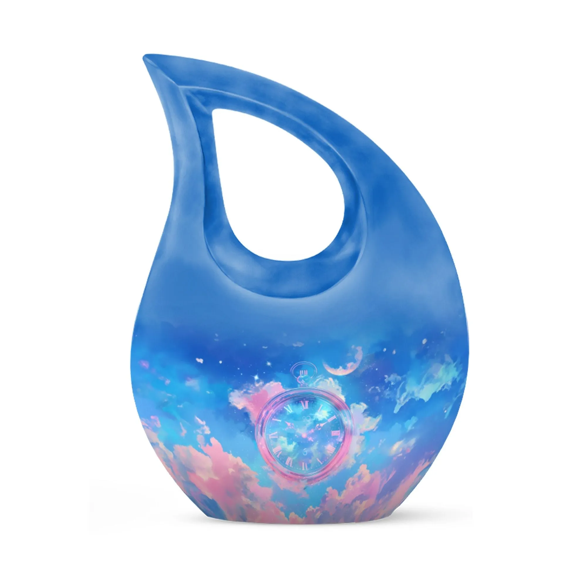 Skyward Clock Whispers: The Dual Remembrance Memorial Urn