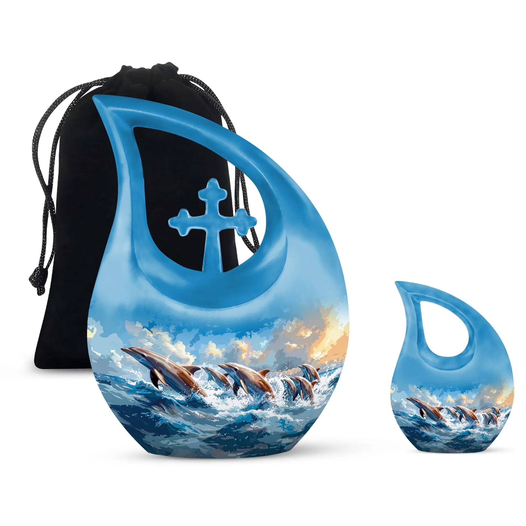 Skyward Dolphin Leap Urn : Cremation Urn
