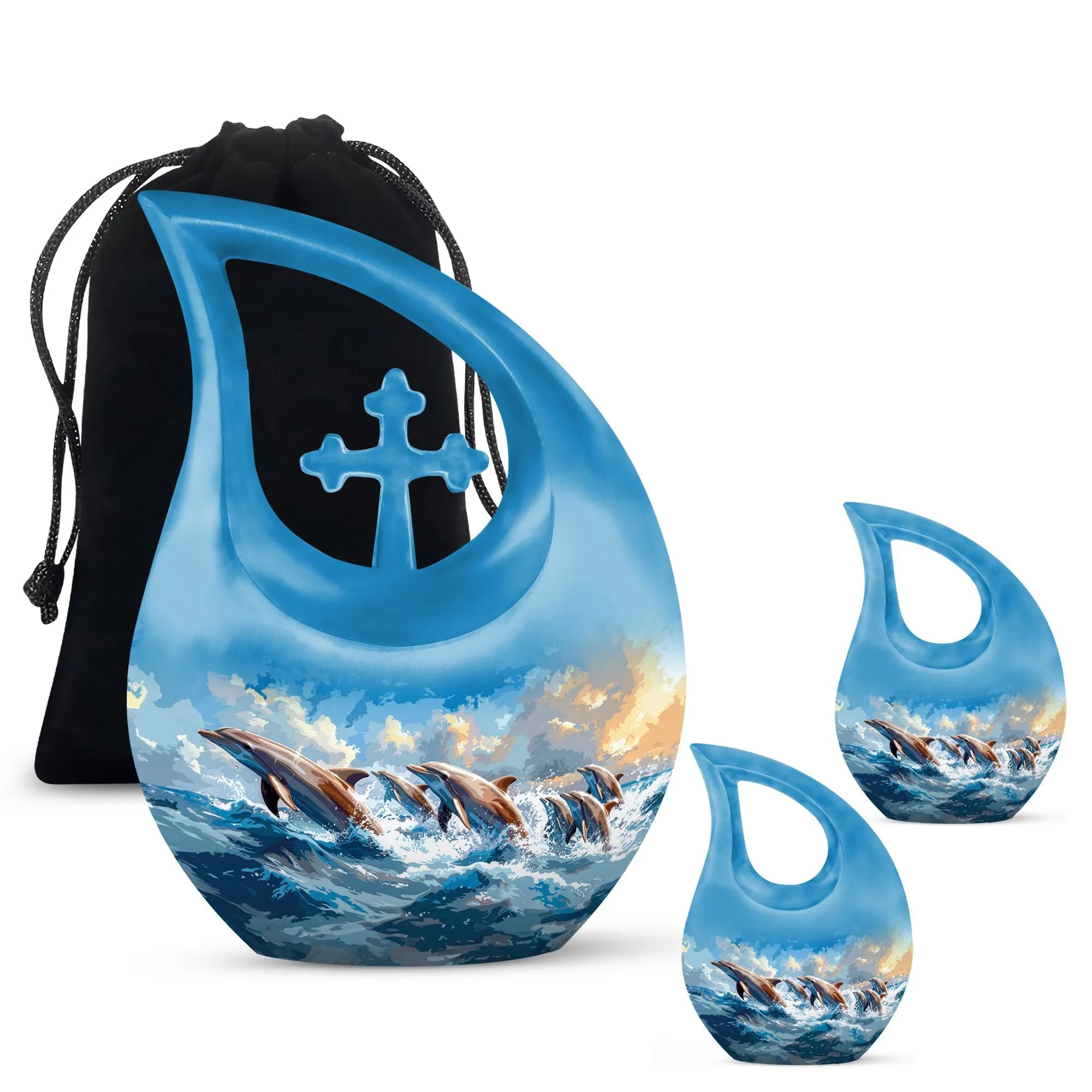 Skyward Dolphin Leap Urn : Cremation Urn