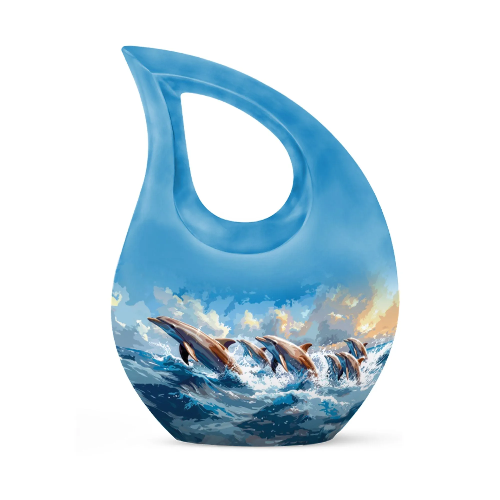 Skyward Dolphin Leap Urn : Cremation Urn