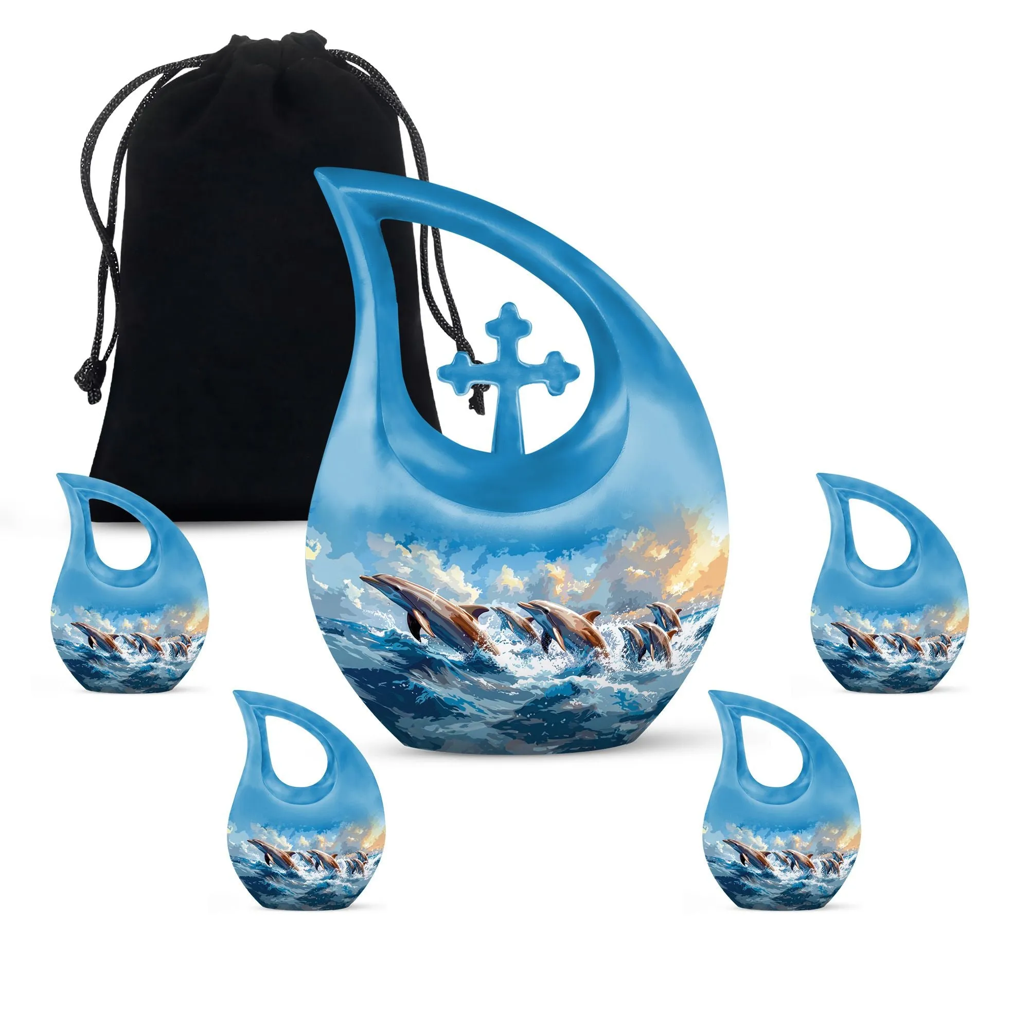 Skyward Dolphin Leap Urn : Cremation Urn