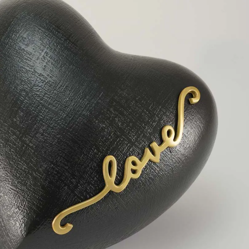 Slate Enduring Love Heart Urn in Large