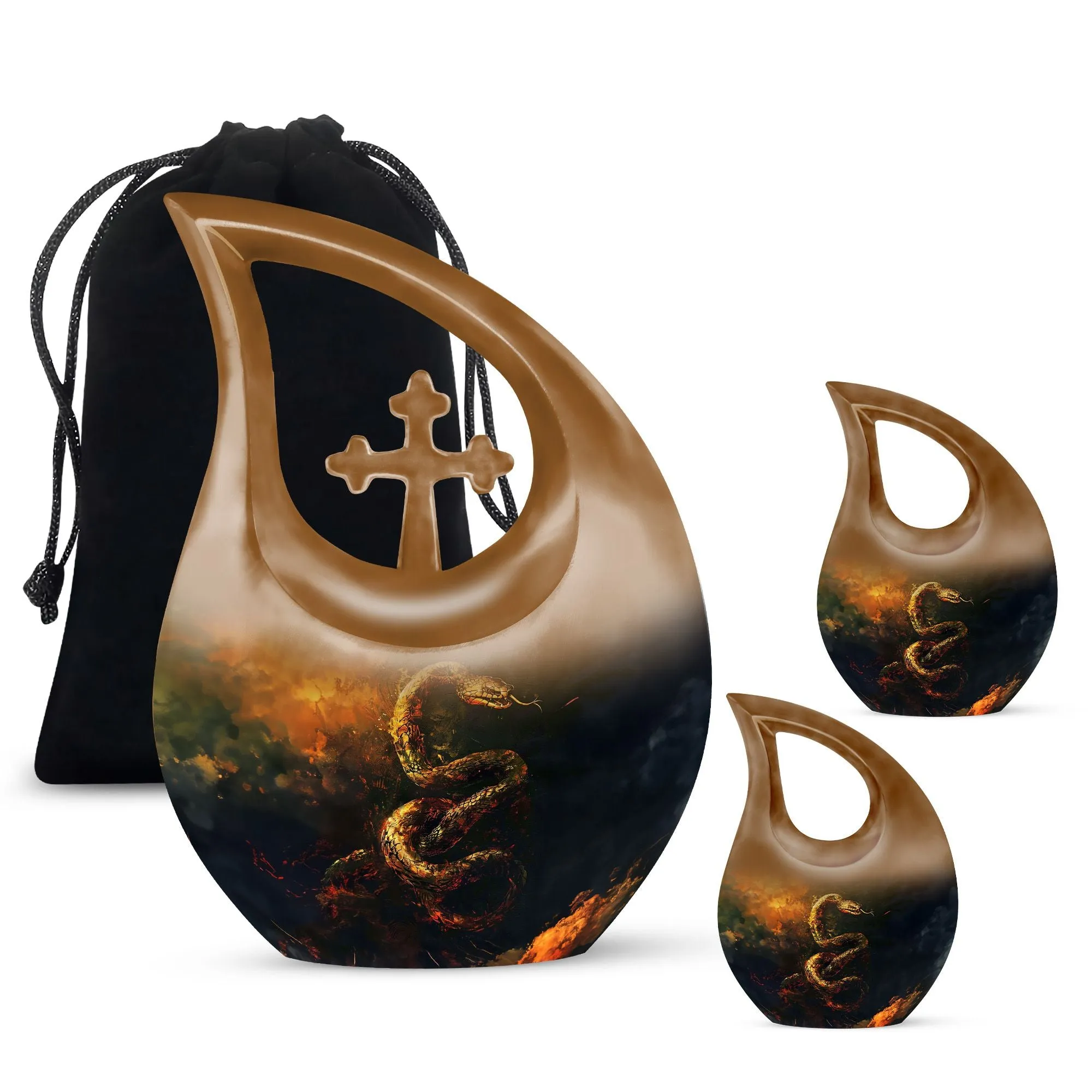 Snake Urn Serenity - Graceful Remembrance Urn For Sacred Memories