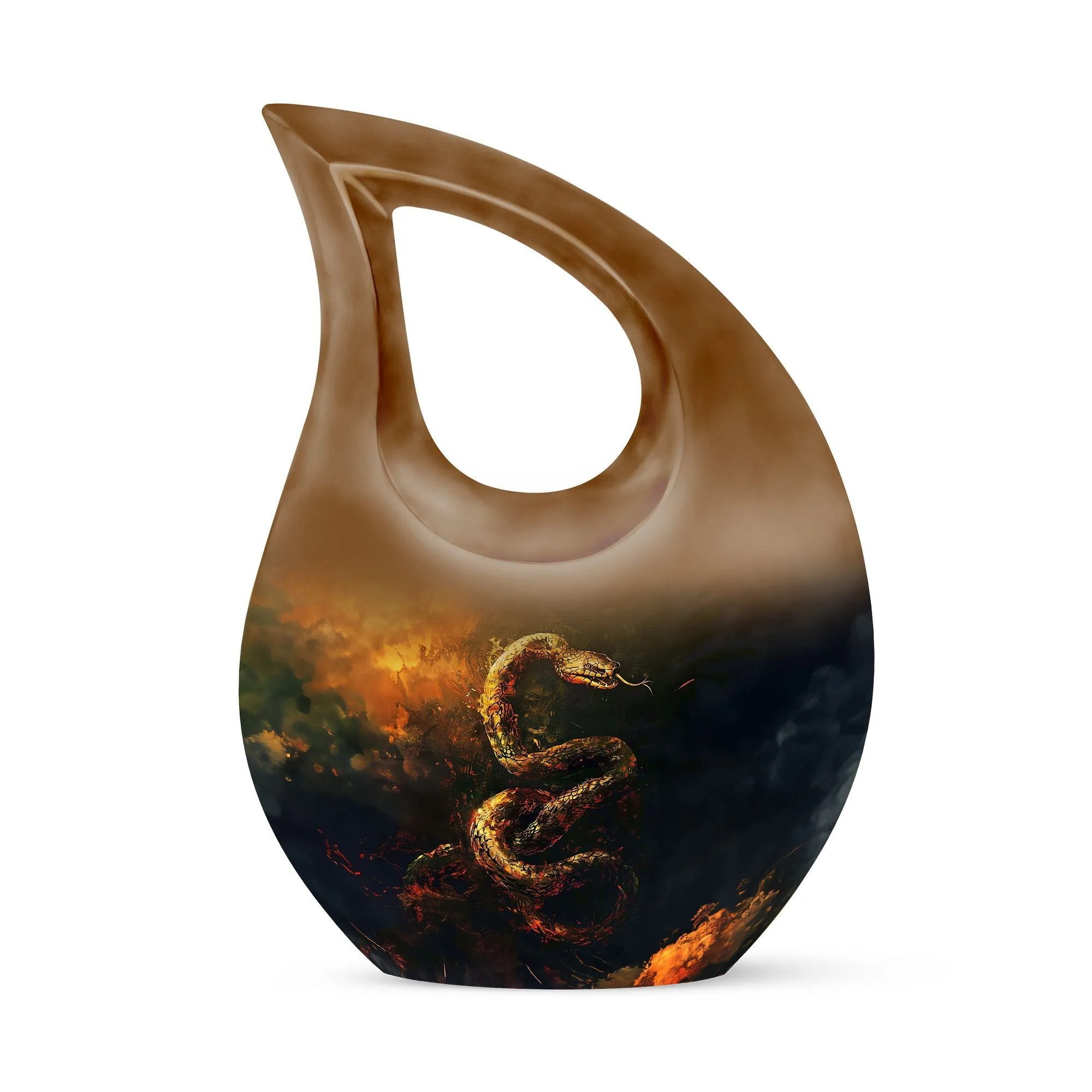 Snake Urn Serenity - Graceful Remembrance Urn For Sacred Memories