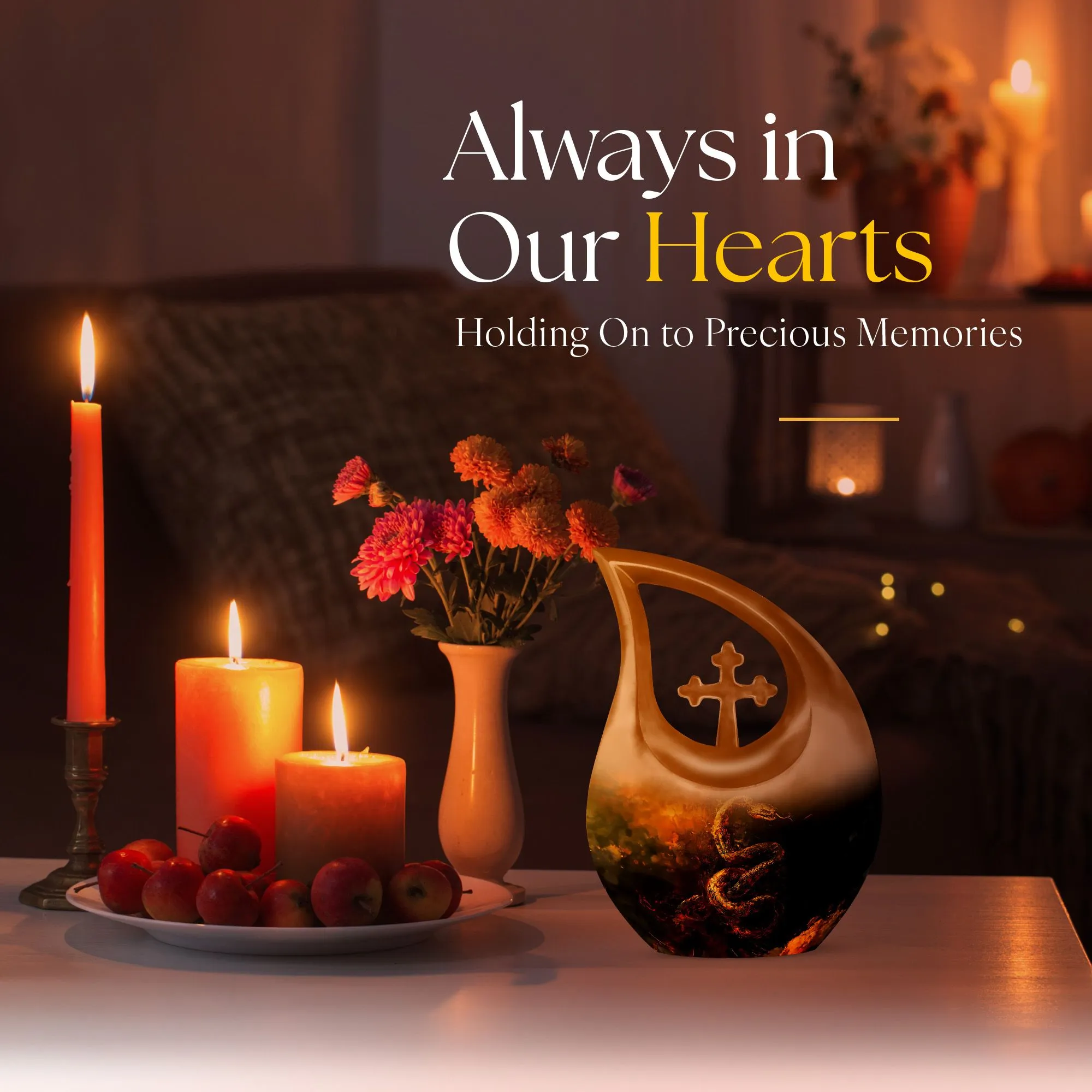 Snake Urn Serenity - Graceful Remembrance Urn For Sacred Memories