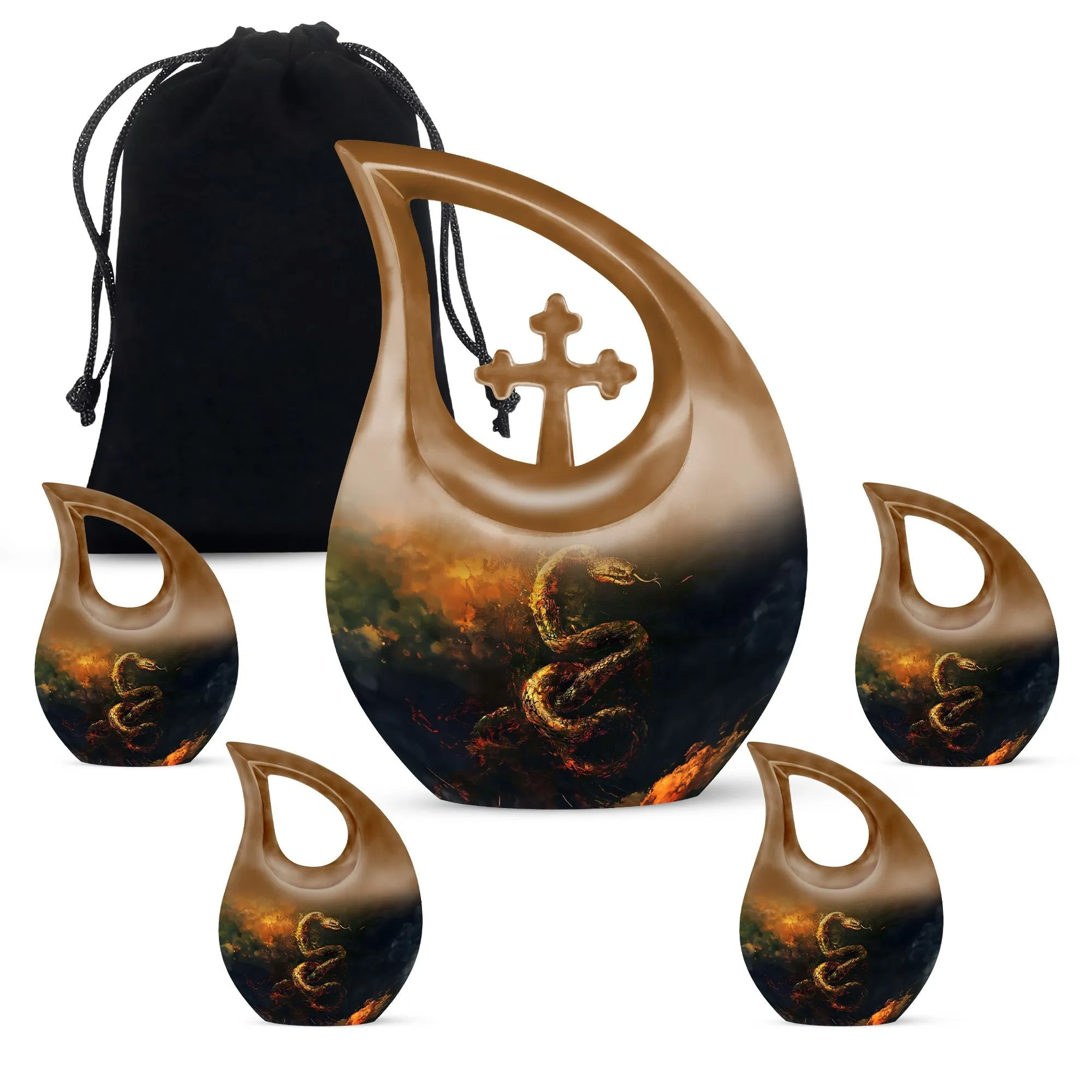 Snake Urn Serenity - Graceful Remembrance Urn For Sacred Memories