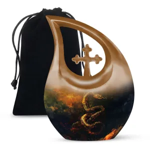 Snake Urn Serenity - Graceful Remembrance Urn For Sacred Memories
