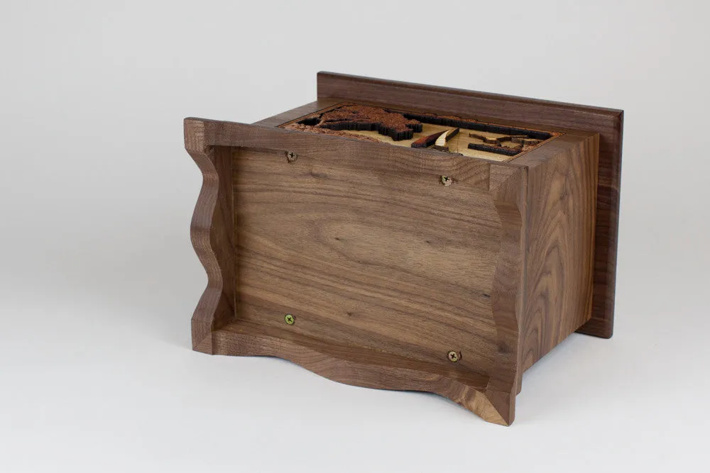 Soft Breezes Sailing Cremation Urn with Wood Inlay Art