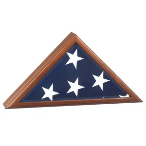 Solid Wood Vice Presidential Military Flag Case Made in the USA