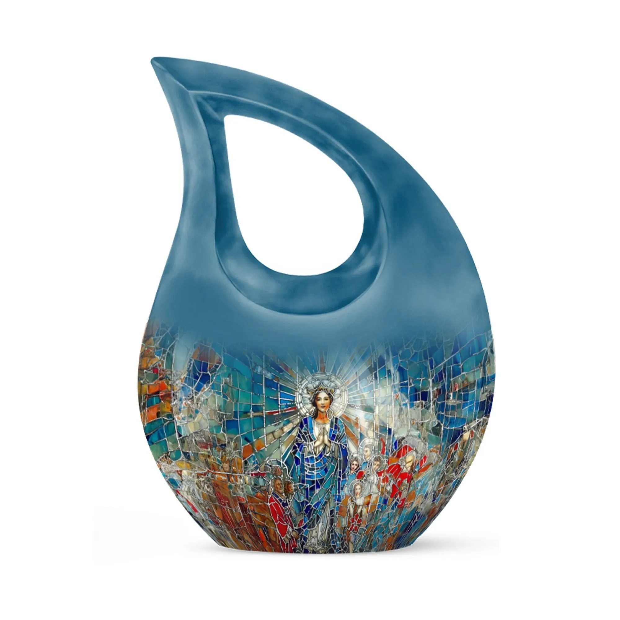 Stained Glass Urn: Adult Cremation Urn For Human Ashes Remans