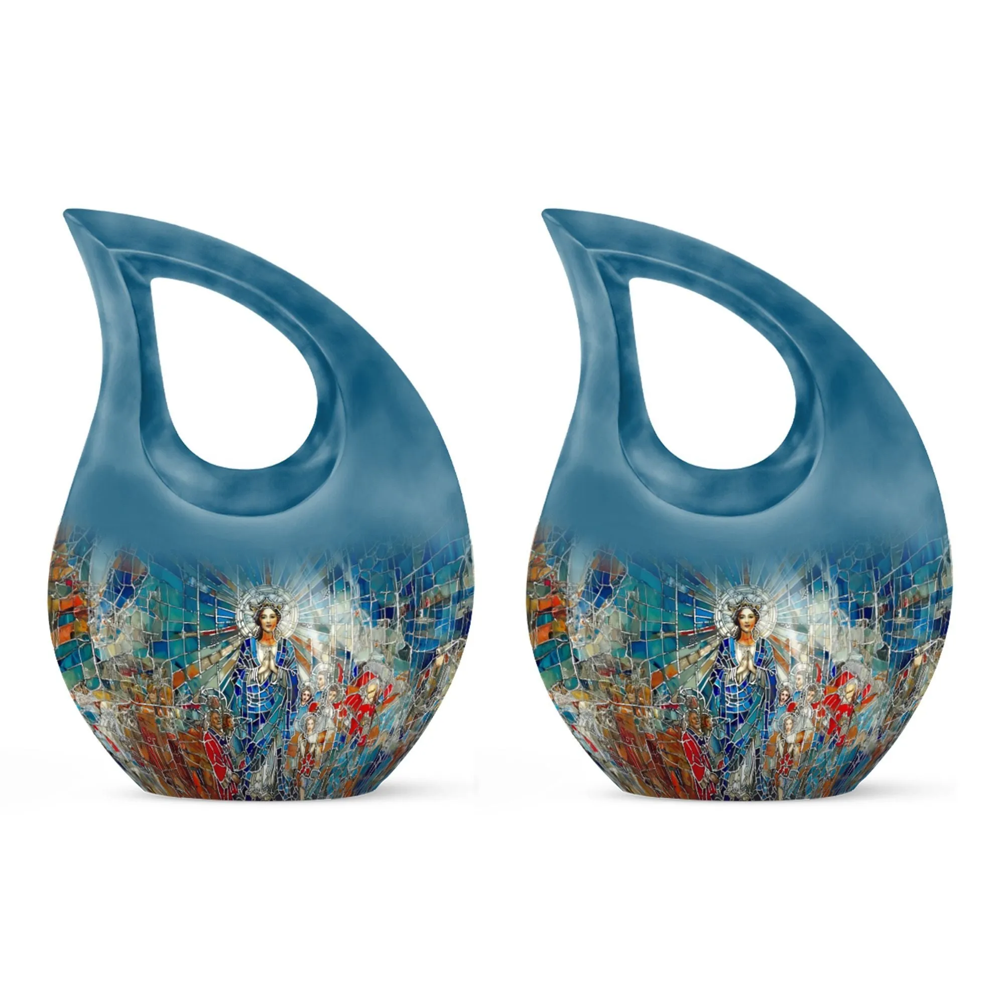 Stained Glass Urn: Adult Cremation Urn For Human Ashes Remans
