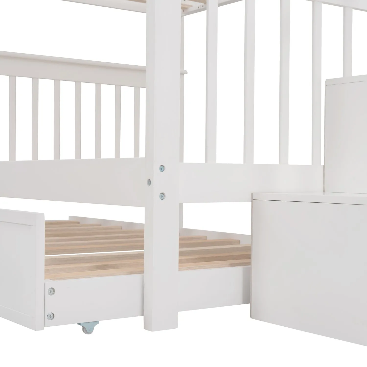 Streamdale Stairway Bunk Bed w/ Trundle, Storage & Rail