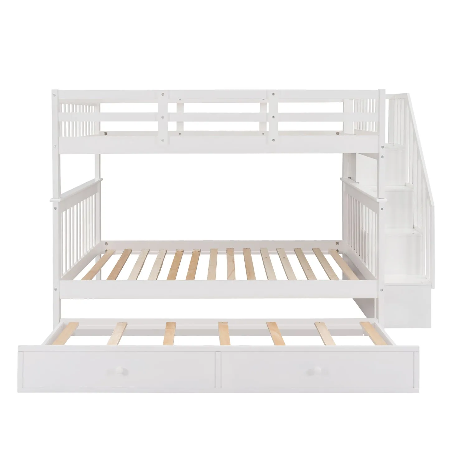 Streamdale Stairway Bunk Bed w/ Trundle, Storage & Rail