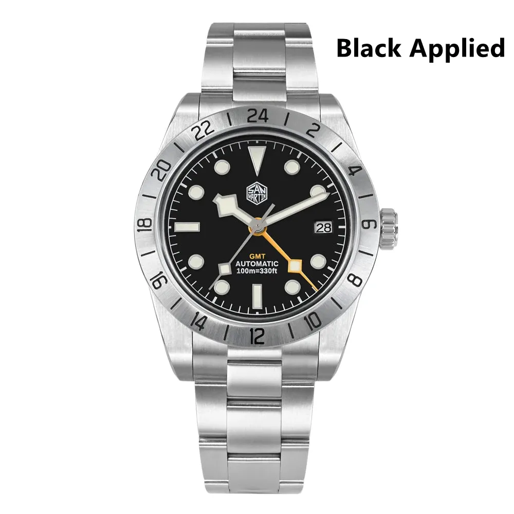 ★SuperDeals★San Martin 39mm BB NH34 GMT Watch SN0054-GE