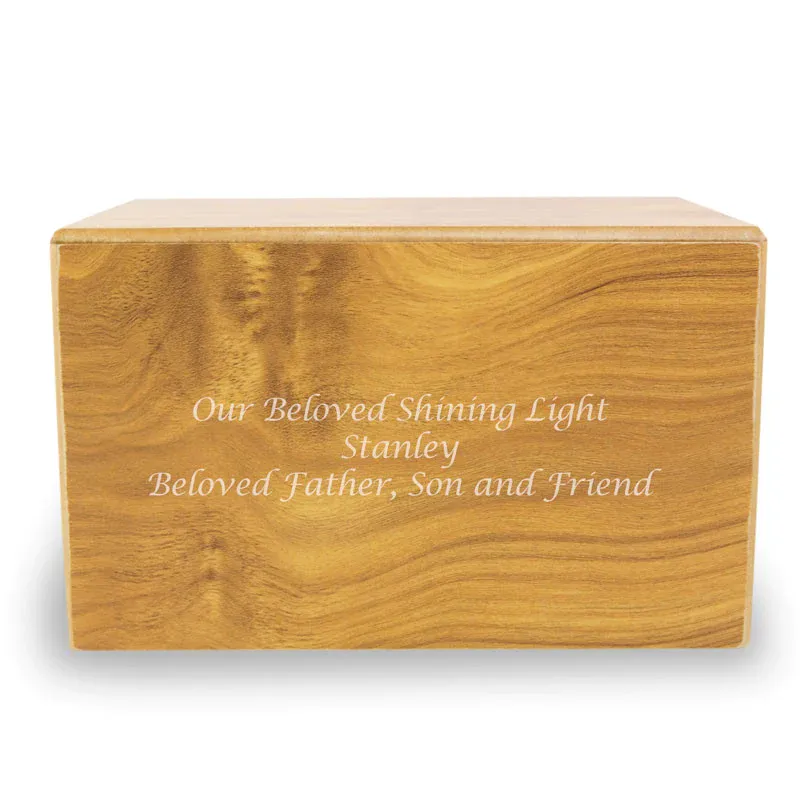 The Berkley Urn in Natural Wood