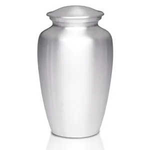 Timeless Metal Cremation Urn in Silver Color