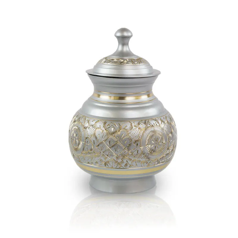 Timeless Pewter Pet Cremation Urn in Extra Small