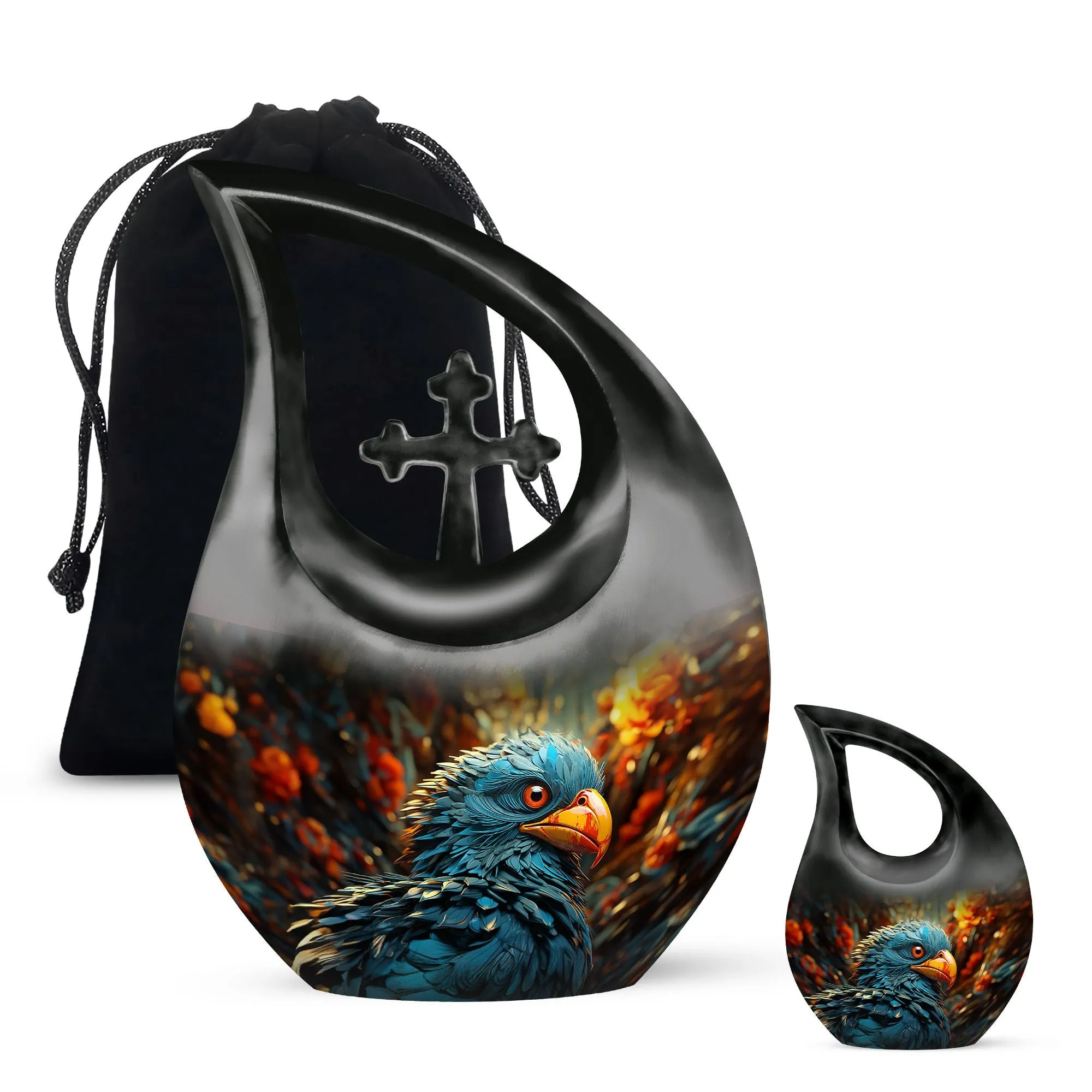 Toucans Remembrance: Custom Mom Memorial Urn For Ashes