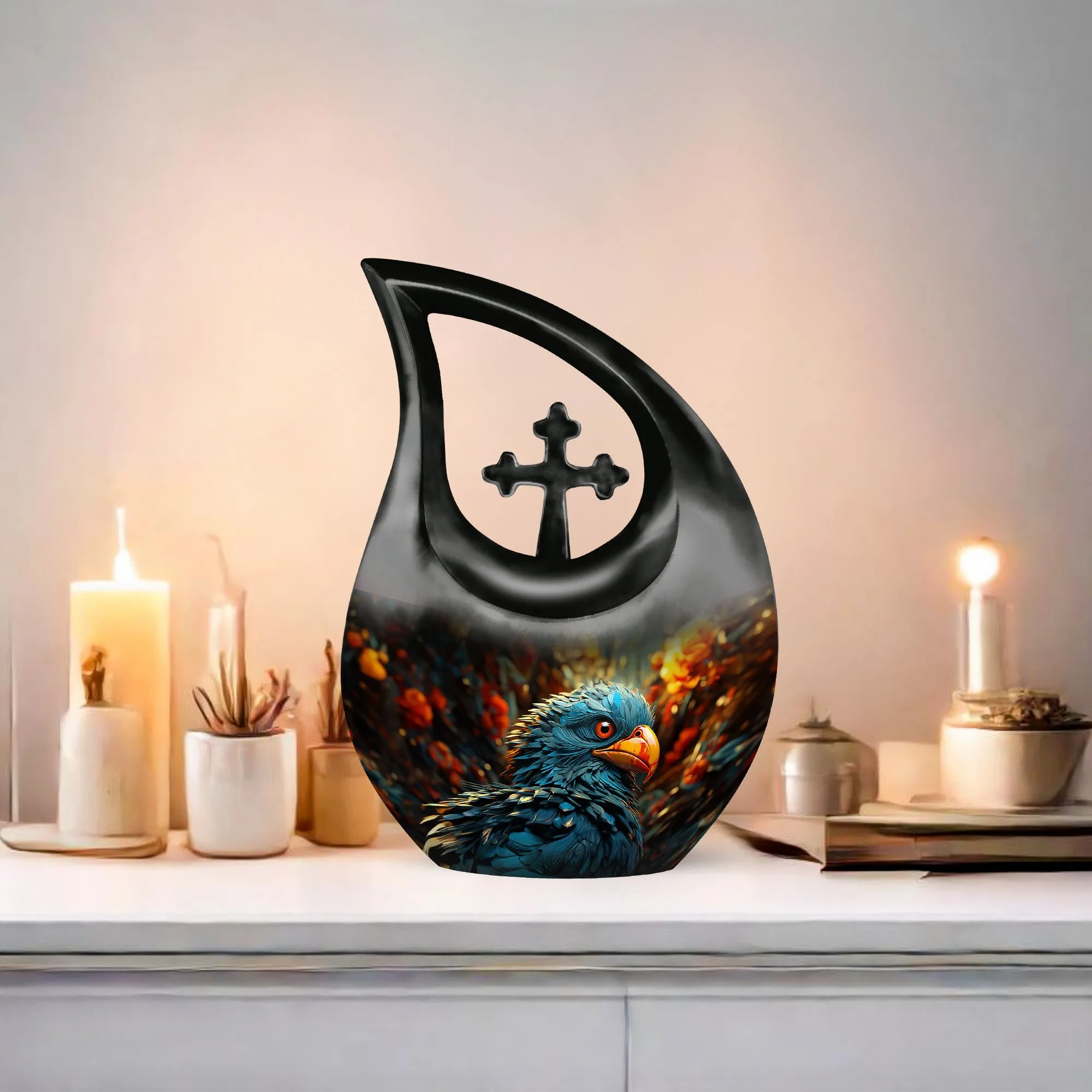 Toucans Remembrance: Custom Mom Memorial Urn For Ashes