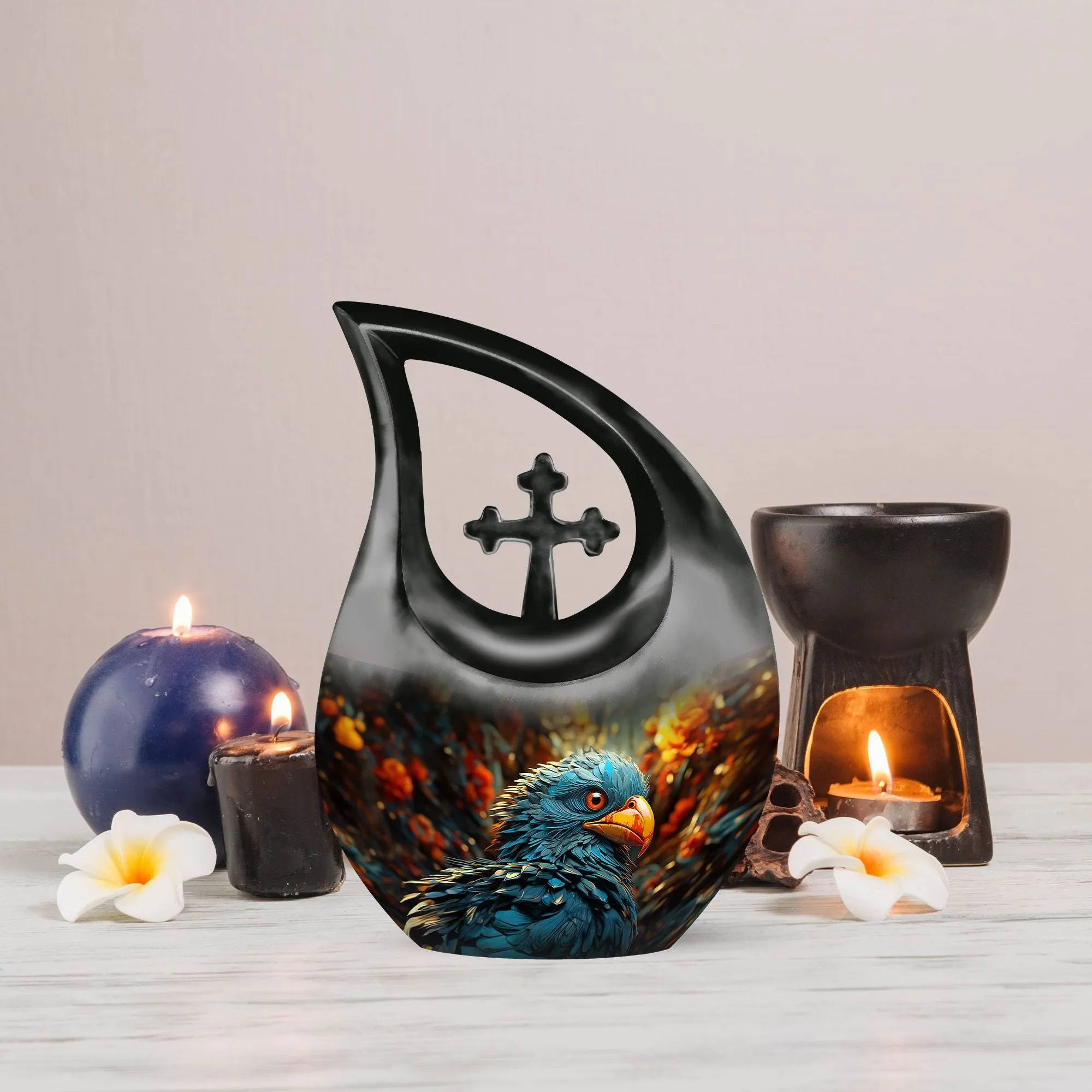 Toucans Remembrance: Custom Mom Memorial Urn For Ashes