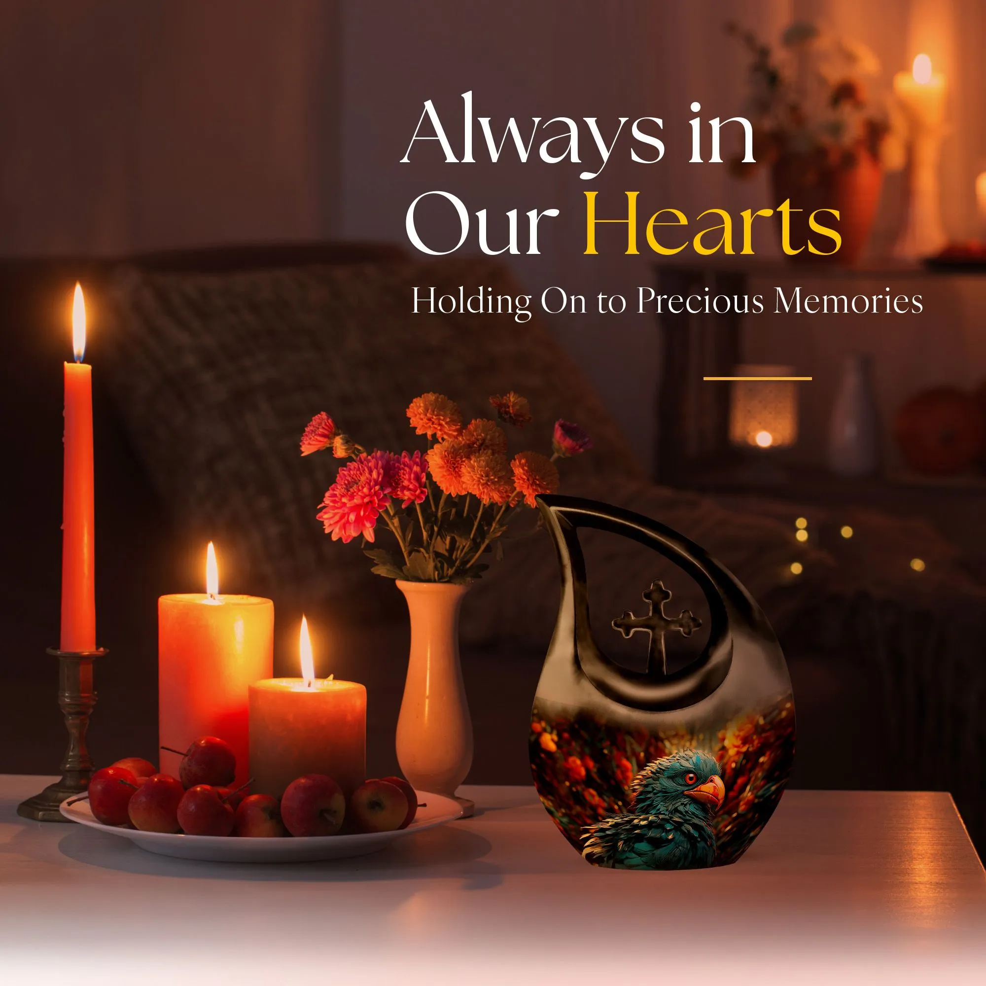 Toucans Remembrance: Custom Mom Memorial Urn For Ashes