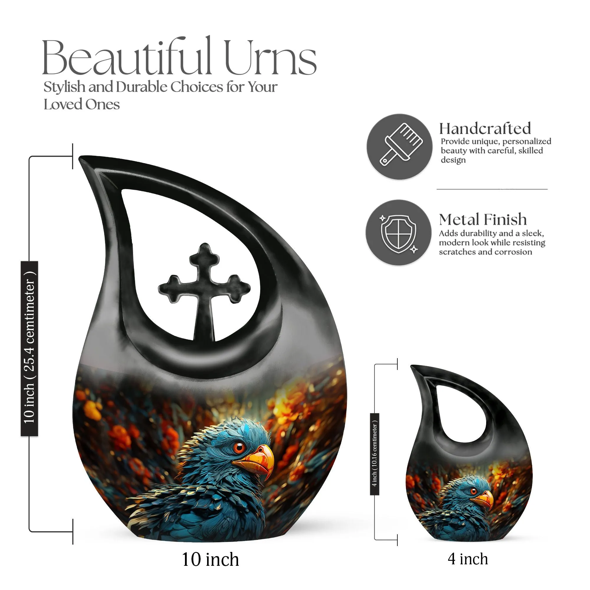 Toucans Remembrance: Custom Mom Memorial Urn For Ashes