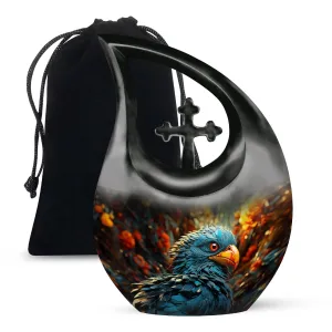 Toucans Remembrance: Custom Mom Memorial Urn For Ashes