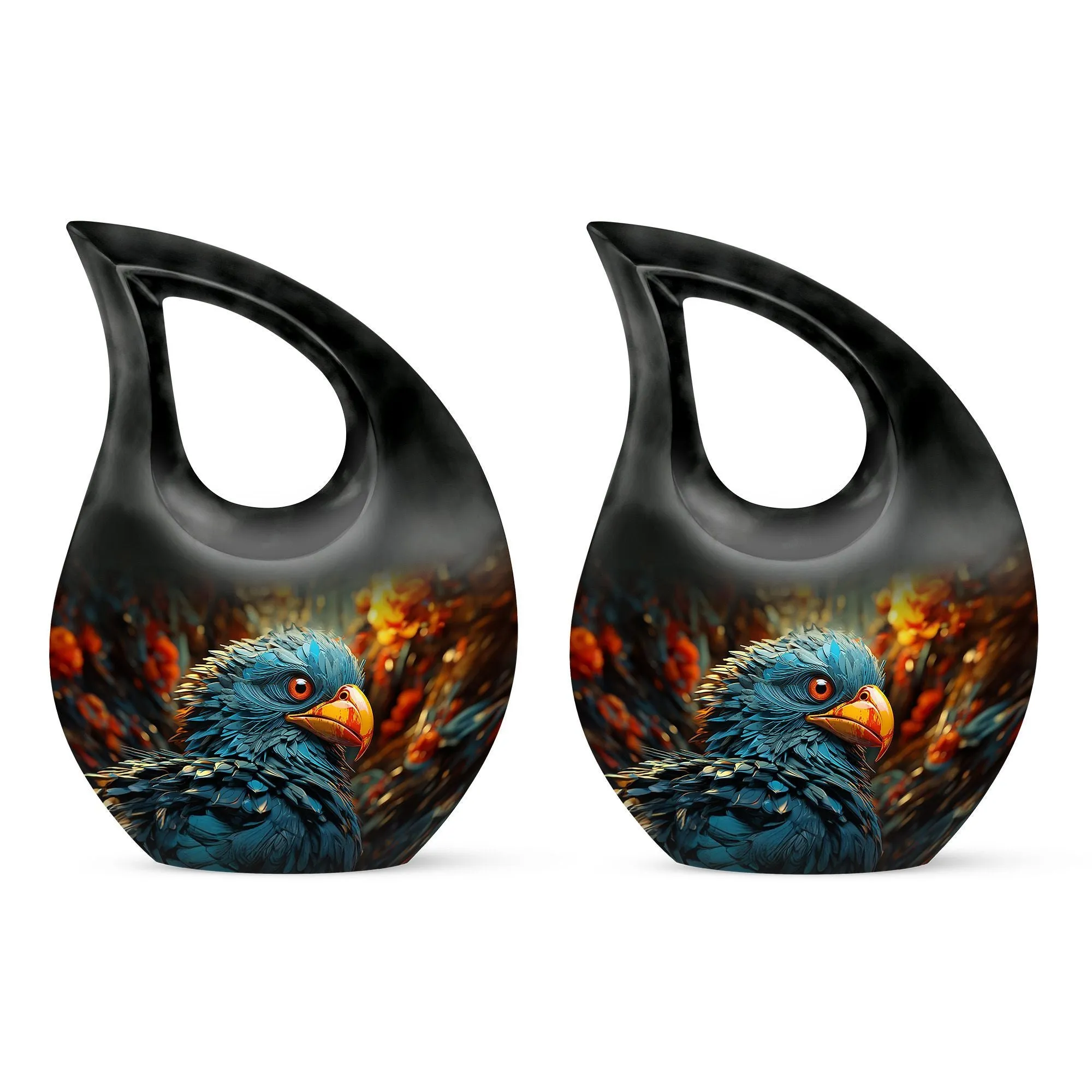 Toucans Remembrance: Custom Mom Memorial Urn For Ashes