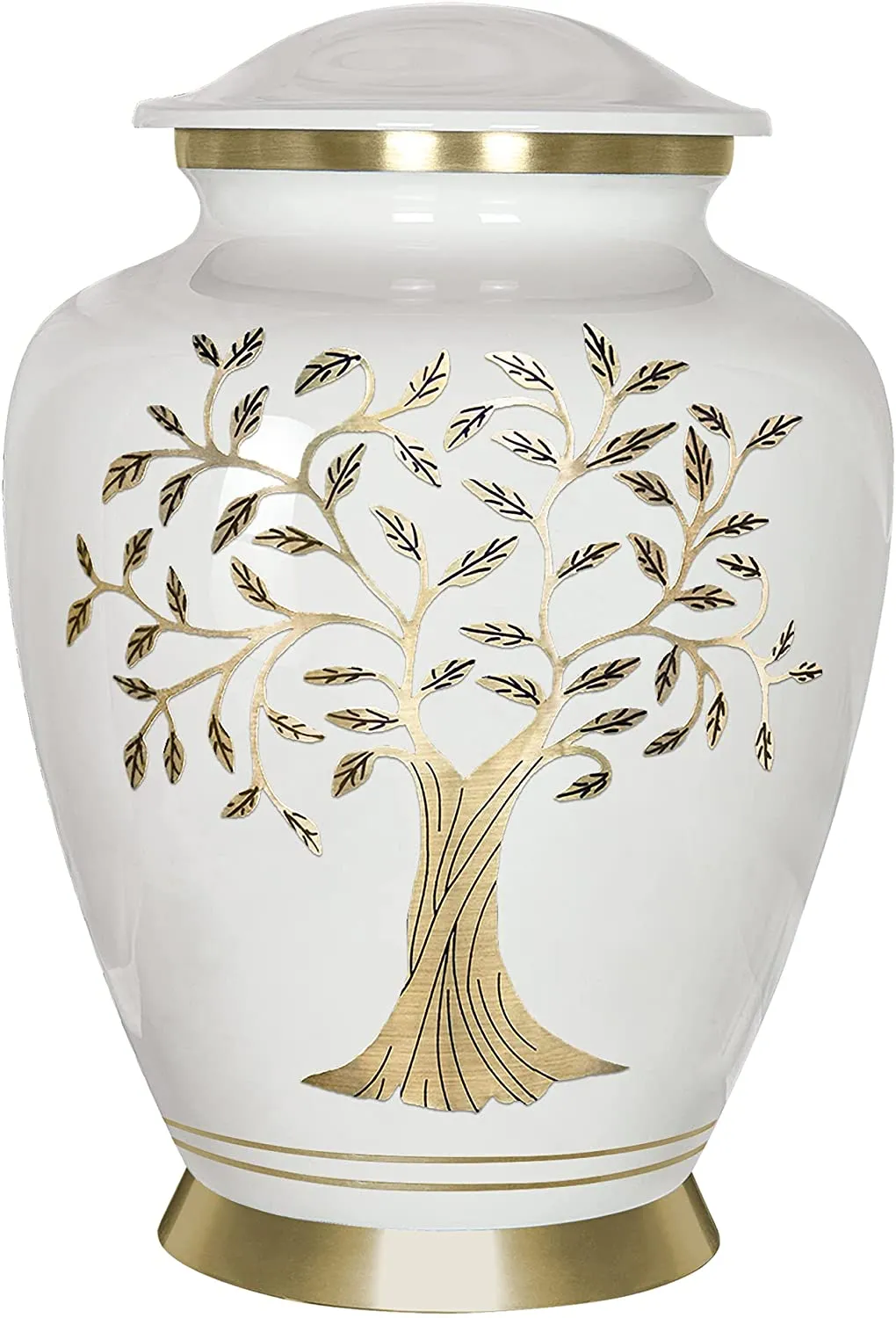 Tree of Life White  Large Cremation Urn for Human Ashes